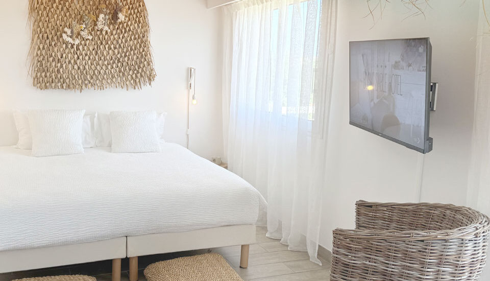 Détail de la chambre luxe avec terrasse